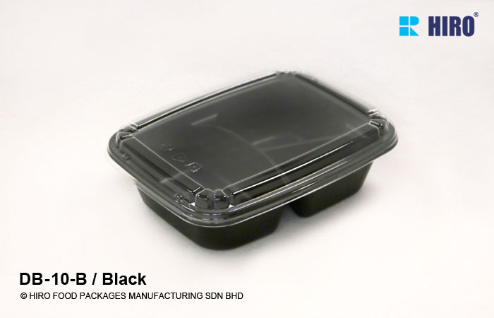 Square donburi DB-10-B Black with lid