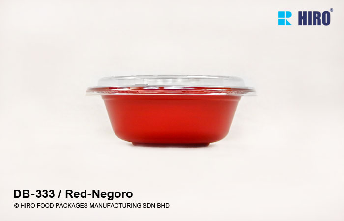 Donburi bowl DB-333 Red-Negoro lid side