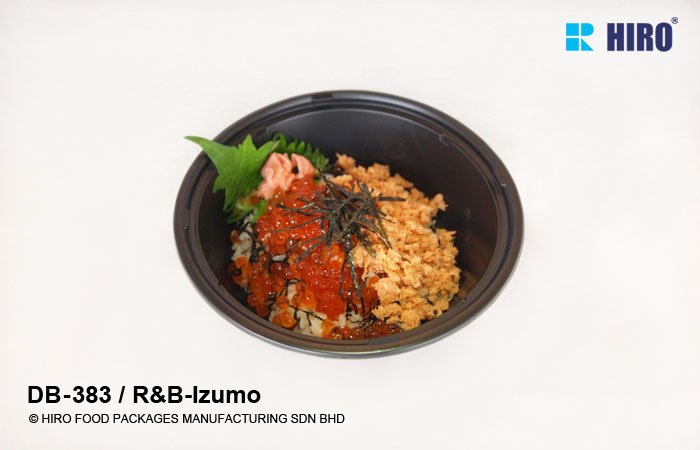 Donburi bowl DB-383 R&B-Izumo with food