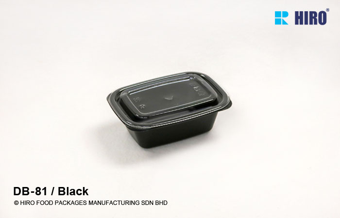 Square donburi DB-81 Black lid