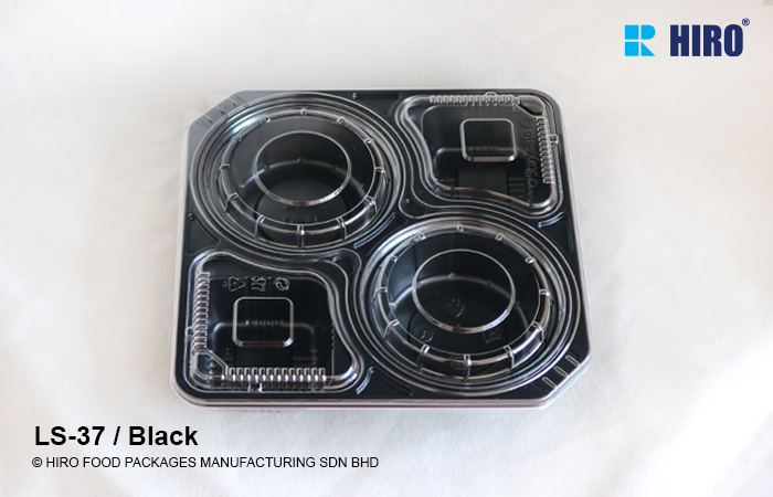 Lunch Box LS-37 Black with lid