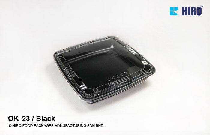 Sushi Platter OK-23 Black with lid