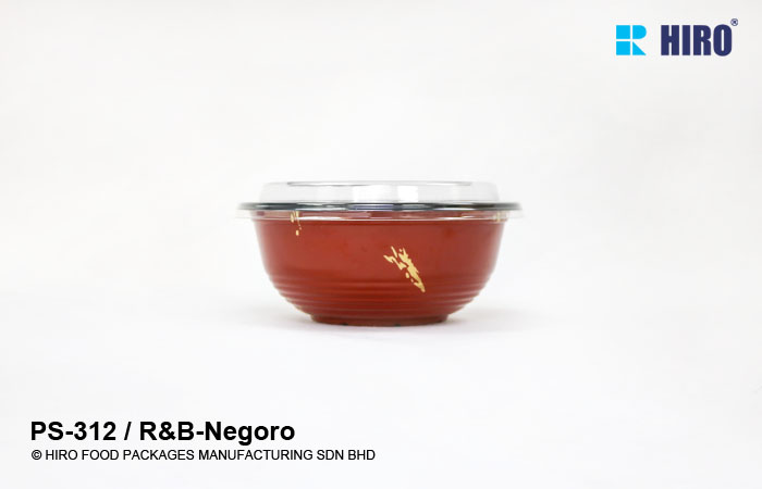 Donburi bowl PS-312 R&B-Negoro lid side