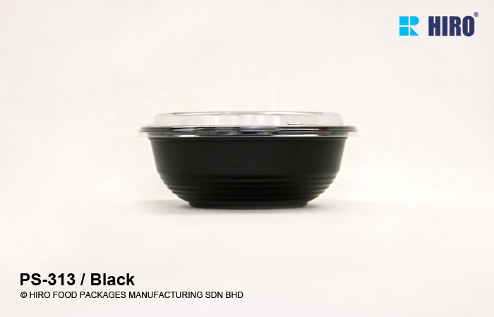 Donburi bowl PS-313 Black lid side