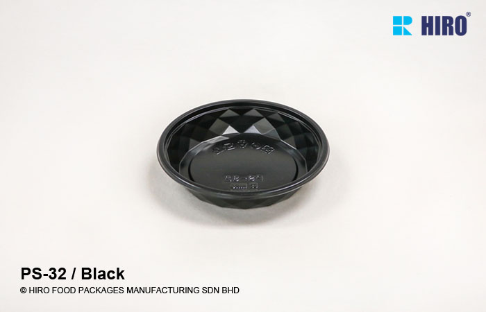 Round Diamond shape food container PS-32 Black