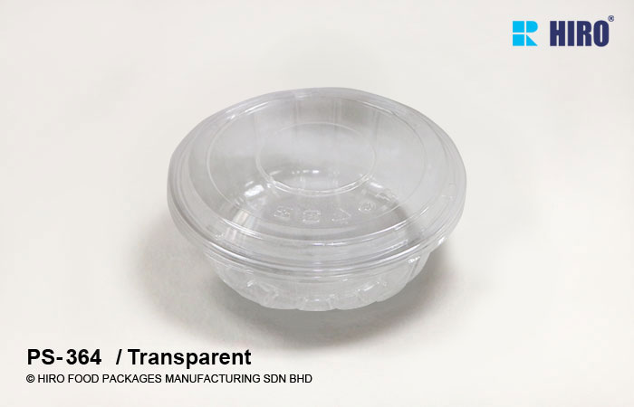 Round Diamond shape food container PS-364 Transparent lid