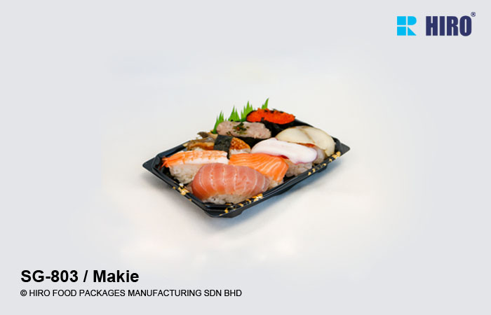 Sushi Tray SG-803 Makie with food