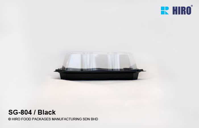 Sushi Tray SG-804 Black with lid side