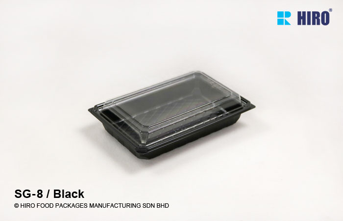 Sushi Tray SG-8 Black with lid