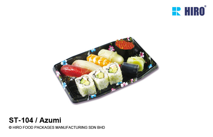 Sushi tray ST-104 Azumi with food