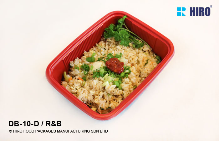 Square donburi DB-10-D R&B with food