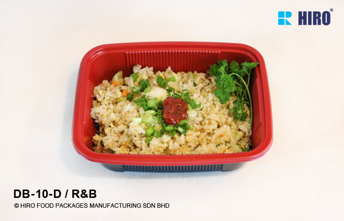 Square donburi DB-10-D R&B with food