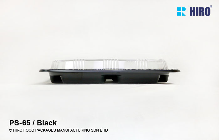 Hors d'oeuvre platter PS-65 Black with lid side