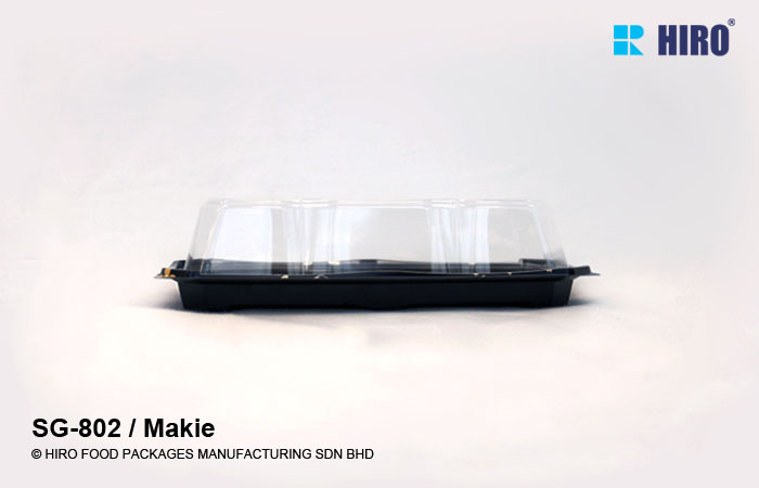 Sushi Tray SG-802 Makie with lid side